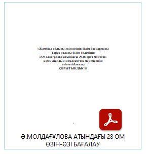 №28 ом өзін-өзі бағалау ҚОРЫТЫНДЫСЫ. 2023-2024;  2024-2025;  2025-2026 ож